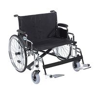 Drive Medical STD28ECDDA-SF Sentra Ec Heavy Duty Extra-Extra-Wide Wheelchair, Black