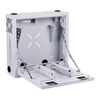 Kenuco Heavy Duty 16 Gauge Steel DVR Security Lockbox with Fan and Swing Open Top (18'' x 18'' x 5'' White)