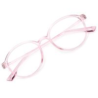 Gaoye Classic Blue Light Blocking Glasses Women/Men,Computer TR90 Round Lightweight Frame Anti UV Lens - 0.0 Diopter (Transparent Pink)
