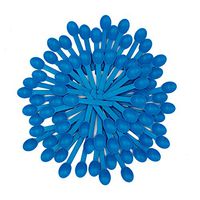 B-KIND Party Pack 100 Count Cutlery Durable Heavy-Weight Bio-Based Disposable Spoons for Camping, Picnics, Parties, and Wedding (Blue)