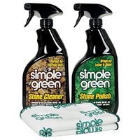 Simple Green Stone Cleaner and Polish Kit with Microfiber Towel 32 Oz Each
