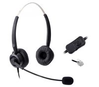 Comdio Corded Headset Headphones Ear Phone + Volume Mute Control for Nortel Networks Nt Nothern Telecom Meridian PBX Norstar M7208 M7310 M7324 Elite DTU Series Avaya Lucent Voip Ip Telephone (Binaural CH201VA5)