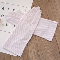 Yjdr UPF 50+ Men's Women's UV Gloves Spring and Summer Women's Sunscreen Gloves Cotton Sunscreen Gloves Sweat-Absorbent Breathable Outdoor Thin Section Driving Full Finger Gloves
