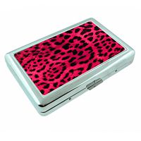 Wild Animal Print S4 Silver Cigarette Case Metal Wallet Id Holder 4" X 2.75" RFID Protection