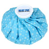 Relief Pak English-Style Ice Bag / Pack Cold Therapy to Reduce Swelling, Decrease Pain and Offer Cold Compression Relief from Bruises, Migraines, Aches, Swellings, Headaches and Fever, 6" Diameter