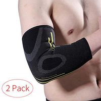 BAOBAO 1 Pair Elbow Brace Breathable Knit Sports Elbow Sleeves Tennis Elbow Golfer's Elbow Treatment Support Sleeve