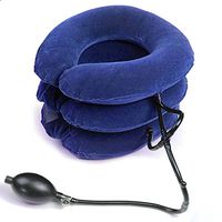 Inflatable Cervical Neck Traction Device/Neck Support Brace/Cervical Collar Adjustable (Blue)