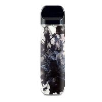 IT'S A SKIN Decal Vinyl Wrap for Smok Novo Pod System Vape Sticker Sleeve Cover/Black White Swirls Marble Granite
