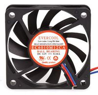 FAN,12VDC,15.5 CFM,60X60X10,BALL BEARINGS,3-9 INCH LEADS(SPD SNR)UL/CE/TUV