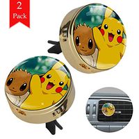 Orange red two gold air freshener aromatherapy essential oil diffusers for car vent clip portable with four refill pads 1.33x1.83in