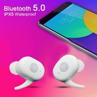 Panzisun Bluetooth Earbuds Wireless Bluetooth Headphones Hi-fi Stereo Call Sweatproof Earphones Bluetooth 5.0 Stereo in-Ear Built-in Mic Headset Premium Sound with Deep Bass (B)