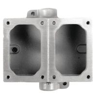 Appleton EDSC272-SA Mounting Body, Feed-Thru, 2 Gang, Aluminum, 3/4"