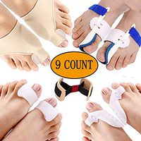 Bunion Corrector, Toe Splint and Bunion Relief Protector Sleeves Kit for Cure Pain in Big Toe Joint, Tailors Bunion, Hallux Valgus, Hammer Toe, Toe Separators Spacers Straighteners Splint Aid Surgery