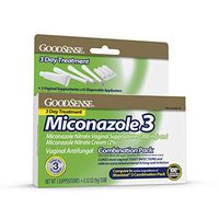 GoodSense Miconazole Nitrate Vaginal Suppositories (200 mg) and Miconazole Nitrate Cream (2%), 3-Day Treatment