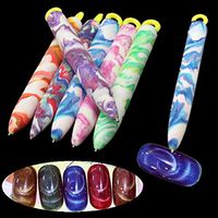 Renovatio Nails - 1Pc Nail Art Dotting Pen DIY Magic 3D Tips Cat Eye Polish UV Gel Painting Magnetic Magnet Pen Manicure Salon Tools Random Color