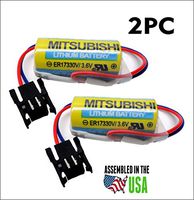 2PC Mitsubishi ER17330V/3.6V,A6BAT-MRBAT Battery 3.6V PLC
