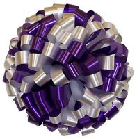 Purple & White Car Bows