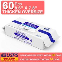 Alcohol Detergent Wipes, 1 Pack Super Large Wet Wipes 8.6''X7.8", Skin Soft Alcohol Wipes for All-Purpose Cleaning, 60 Wipes