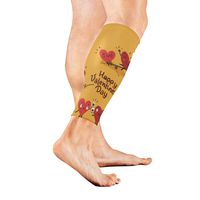 Leg Sleeve Two Happy Hearts in Love Valentine's Day Calf Sleeves 1 Pair for Men/Women Running/Cycling/Maternity/Travel/Ourdoor Activities