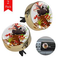 Cartoon Grey Sloth Mushroom Aromatherapy Essential Oil Diffuser Pack of 2 Car Air Freshener Car Fragrance Deodorant with Vent Clip And Refill Pads for Home Office 1.33x1.83in