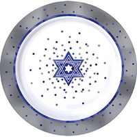 Amscan 430714 Passover Premium Plastic Round Plates, 7 1/2 Party Supplies, Multi