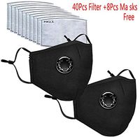 Feeke Adult PM2.5 Activated Carbon Filter, Breathing Insert 5 Layers Protective Filter for Men Women (8 Pcs+40 Filters)