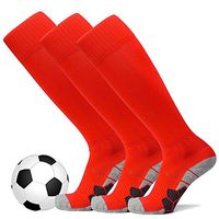 3 Pair Boys/Girls Outfits Compression Long Sport Knee High Football & Soccer Socks Pack (Kids/Youth Gifts)