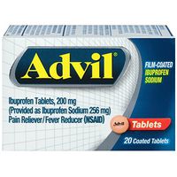 Advil Film-Coated Ibuprofen 200 mg Tablets 20 ea ( Pack of 6)