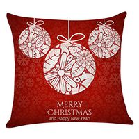 Indexshop Merry Christmas Series Blend Linen Throw Pillow Case Decorative, Christmas-Day Snowflake Best Gift Square Pillowcase Pillow Cover Cushion Cover Cotton Linen Pillow Case 18"X 18" (B)