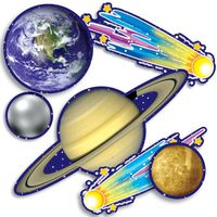 Scholastic TF3289 Solar System Accent Punch-Outs