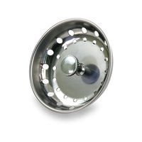 EverFlow 75111 Kitchen Sink Basket Strainer Replacement for Standard Drains (3.25 Inch) Chrome Plated Stainless Steel Body With Rubber Stopper