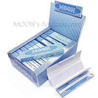 Moon Blue Cigarette Tobacco Rolling Papers King Size 108 * 45mm W Tips 768 Leaves