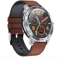 Bond DT98 Bluetooth Call Smart Watch Full Screen Touch IP68 Waterproof Heart Rate Blood Pressure Monitor for Android iOS (Brown)