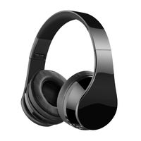 Bluetooth Headphones, Over Ear Bluetooth Headphones, Hi-Fi Stereo Wired and Wireless Headphones, Folding Lightweight Wireless Headset with Built-in Mic for Cell Phone/TV/PC-Black (Black)