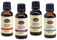 Favorite 4 - Pure Therapeutic Essential Oil Set - 30ml (Set Includes Peppermint, Lavender, Sweet Orange & Tea Tree)