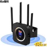 KuWFi 4G LTE Router Sim Card Wireless WiFi Modem 300Mbps CAT4 Portable WiFi Hotspot Travel Router with 4pcs External Antenna for Europe South America Asia Middle East