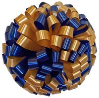 Gold & Navy Blue Car Bows