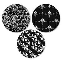 Black Elegance Envelope Seals - Set of 144 Self-Adhesive, Flat-Sheet, 1-1/2" Sticker Seals, By Colorful Images