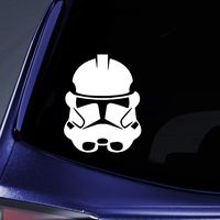 Bargain Max Decals - Clone Trooper Sticker Decal Notebook Car Laptop 5" (White)