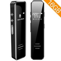 16GB Digital Voice Recorder, Voice Activated Recorder with Playback Password, HD Sound Audio Tape Recorder, Portable Recording Device Mini MP3 Player for Lectures, Meetings, Class, Interviews