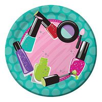 Club Pack of 96 Sparkle Spa Party Paper Lunch Plates 7"