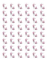 Special Pack 48 Pink HIGH Heel Envelope Seals Labels Stickers 1.2" Round #CUAS