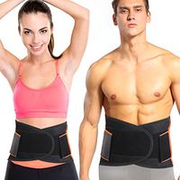 Waist Fitness Strap, Fitness Belt Protector Adjustable Belt Injury Prevention and Dramatic Pain Relief(Orange(110cm))