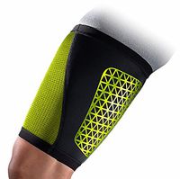 Nike PRO Hyperstrong Thigh Sleeve (Small, Black/Volt)