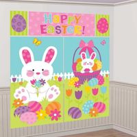 Amscan Happy Easter Scene Setter Wall Decorating Kit