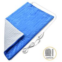 Heating Pads for Back Pain - Koviti Large Heating Pad[17’’x33’’]with 6 Heat Setting&2H Auto Shut Off for Fast Neck/Shoulder/Foot Pain Relief, Soft Moist Heating Pad with Elastic Band&Storage Bag(Blue)