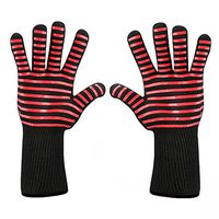 Togethor Extreme Heat Resistant Grill Gloves, Food Grade Kitchen Oven Mitts, Silicone Non-Slip Cooking for Barbecue
