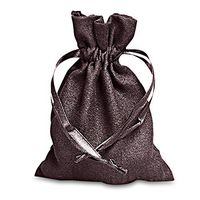 Black Suede Favor Bags | Quantity: 30 | Width: 5"