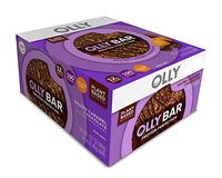 OLLY Protein Bar, 12g Plant Protein, Salted Caramel Chocolate, 1.6 oz Bars, Pack of 8, Packaging May Vary