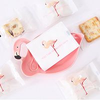 BBC Flamingo Ins Clear Treat Bags for Candy Cookie Party Gift Favor Bags,2.8x4 inch (100)